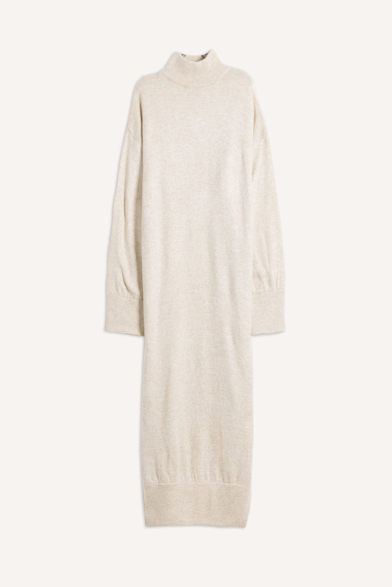 HIGH-NECK WOOL BLEND DRESS
