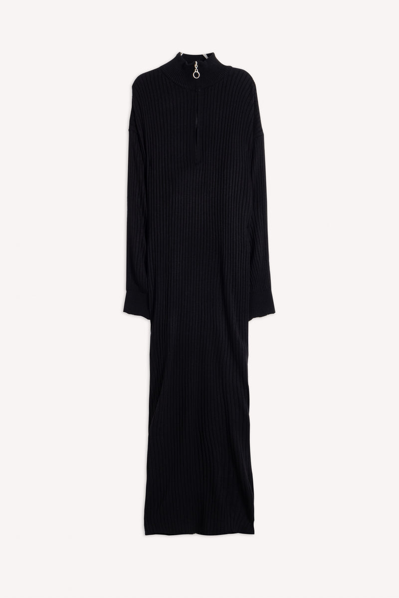 WOOL BLEND MAXI DRESS