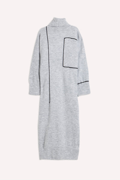DETAILED WOOL BLEND DRESS