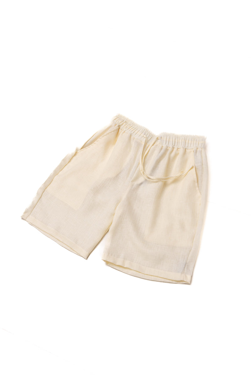 LINEN BLEND SHORTS