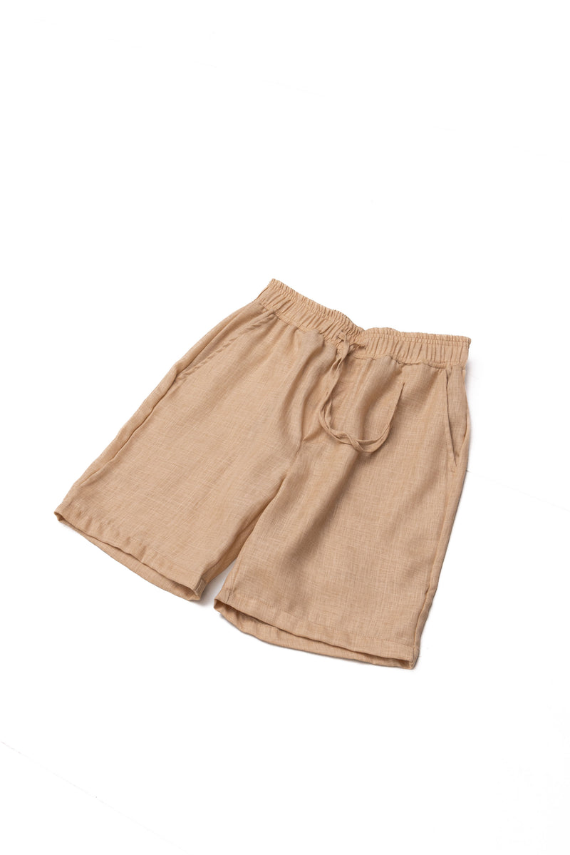 LINEN BLEND SHORTS