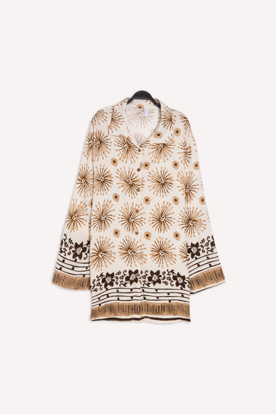 CONTRAST PRINTED SHIRT SET