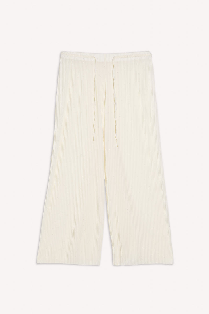 PLEATED CROPPED COMFORT TROUSERS