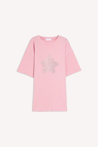 DETAILED STUDDED OVERSIZED T-SHIRT