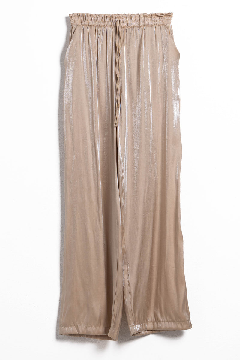 WIDE-LEG SATIN TROUSERS