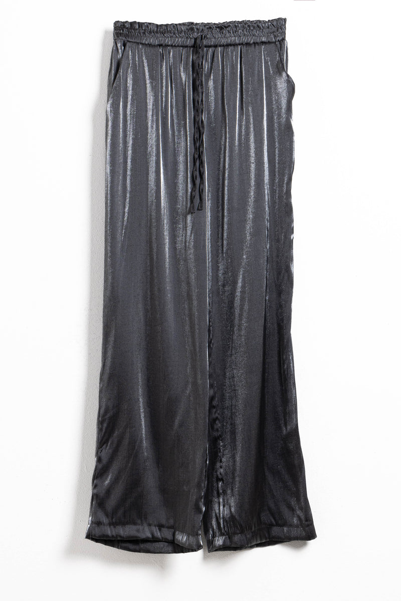 WIDE-LEG SATIN TROUSERS