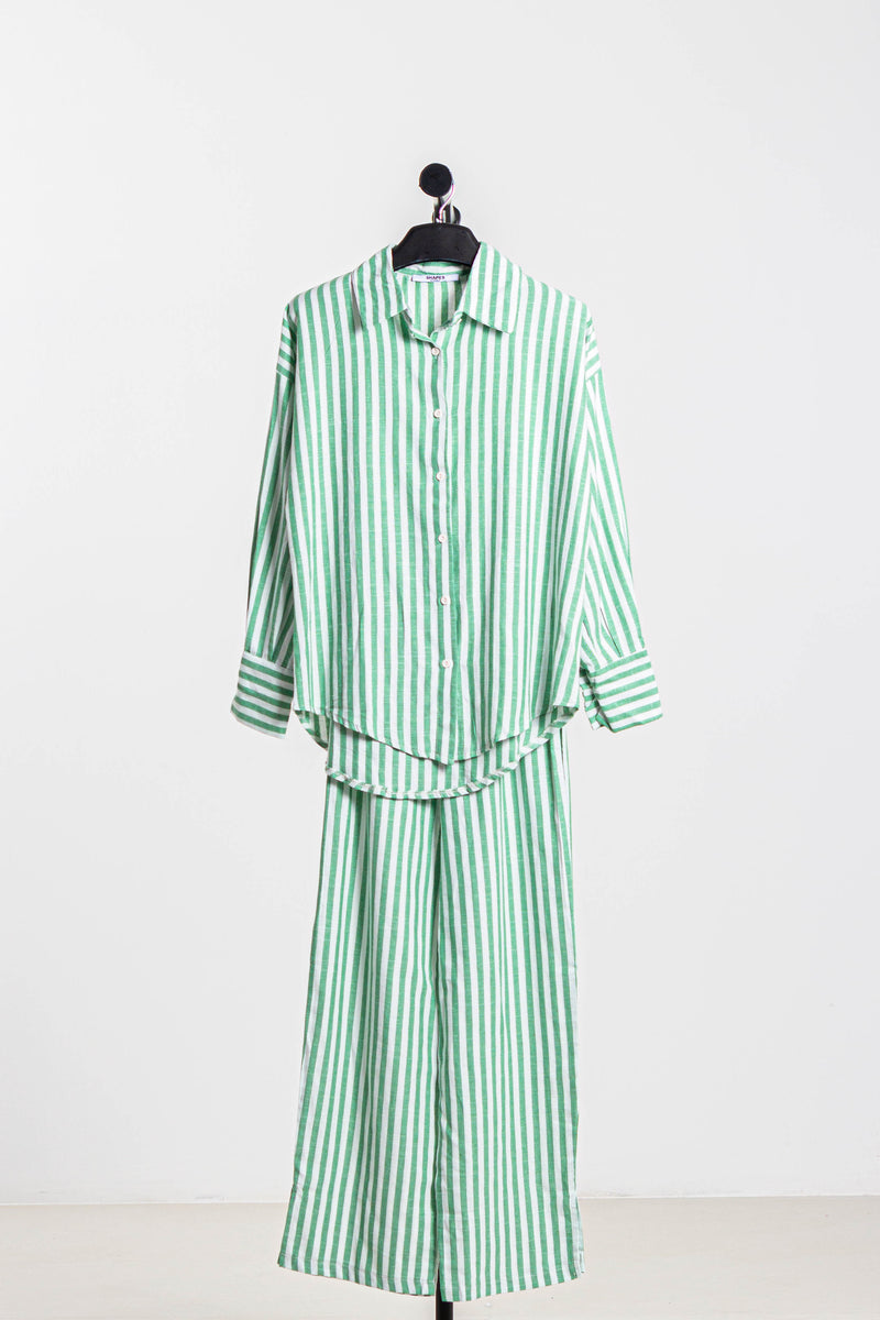 STRIPED SHIRT SET