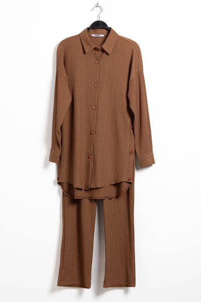TEXTURED SHIRT SET