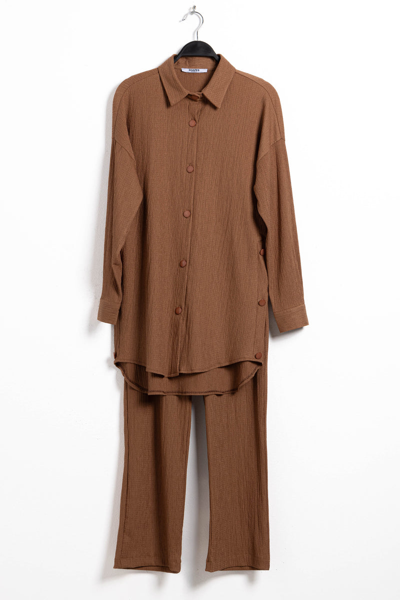 TEXTURED SHIRT SET