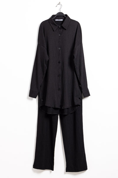 TEXTURED SHIRT SET