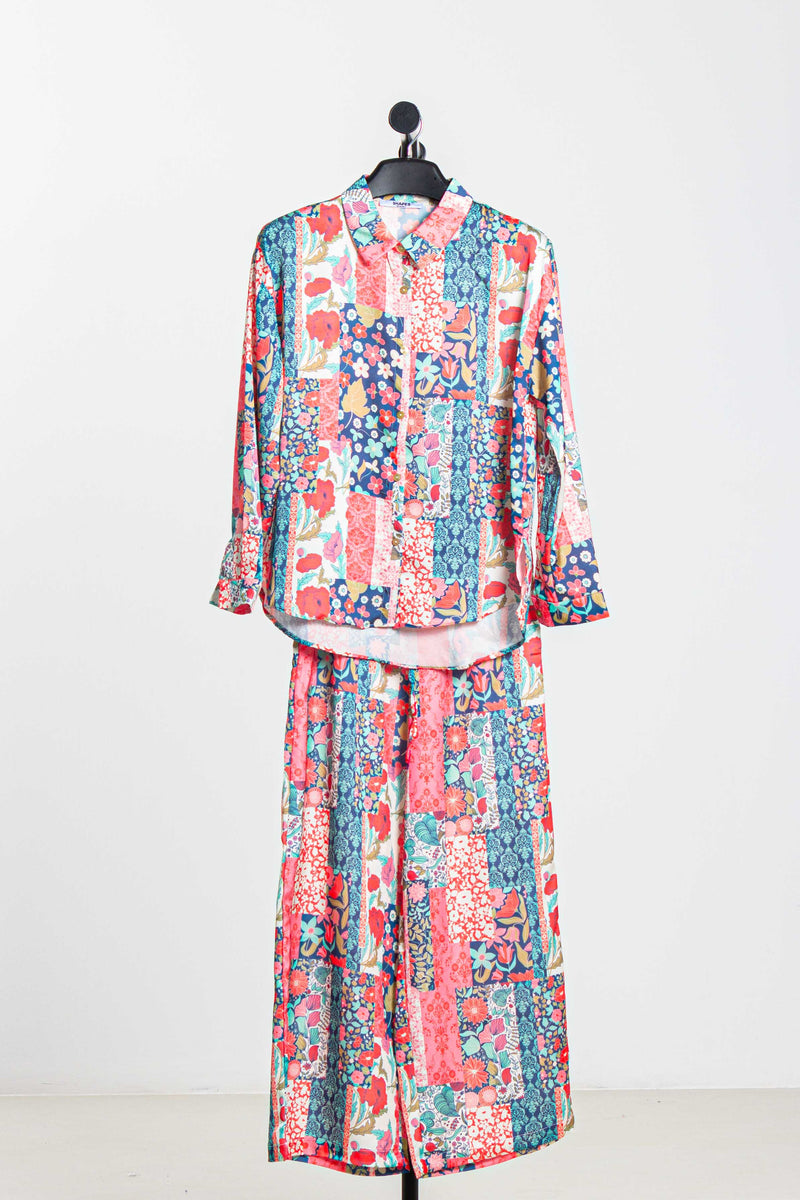 FLORAL PRINTED SHIRT SET