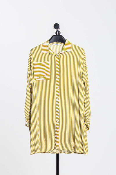 STRIPED BLETED LONG TOP