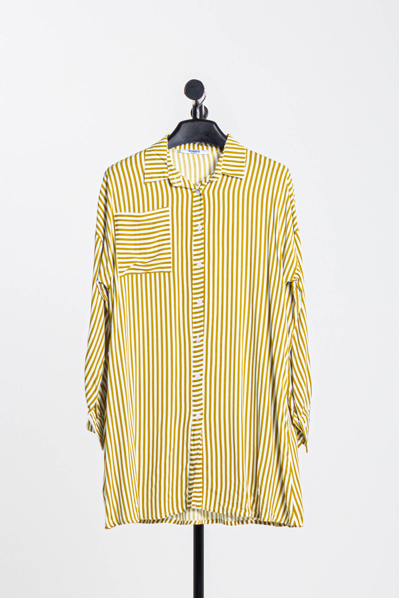 STRIPED BLETED LONG TOP