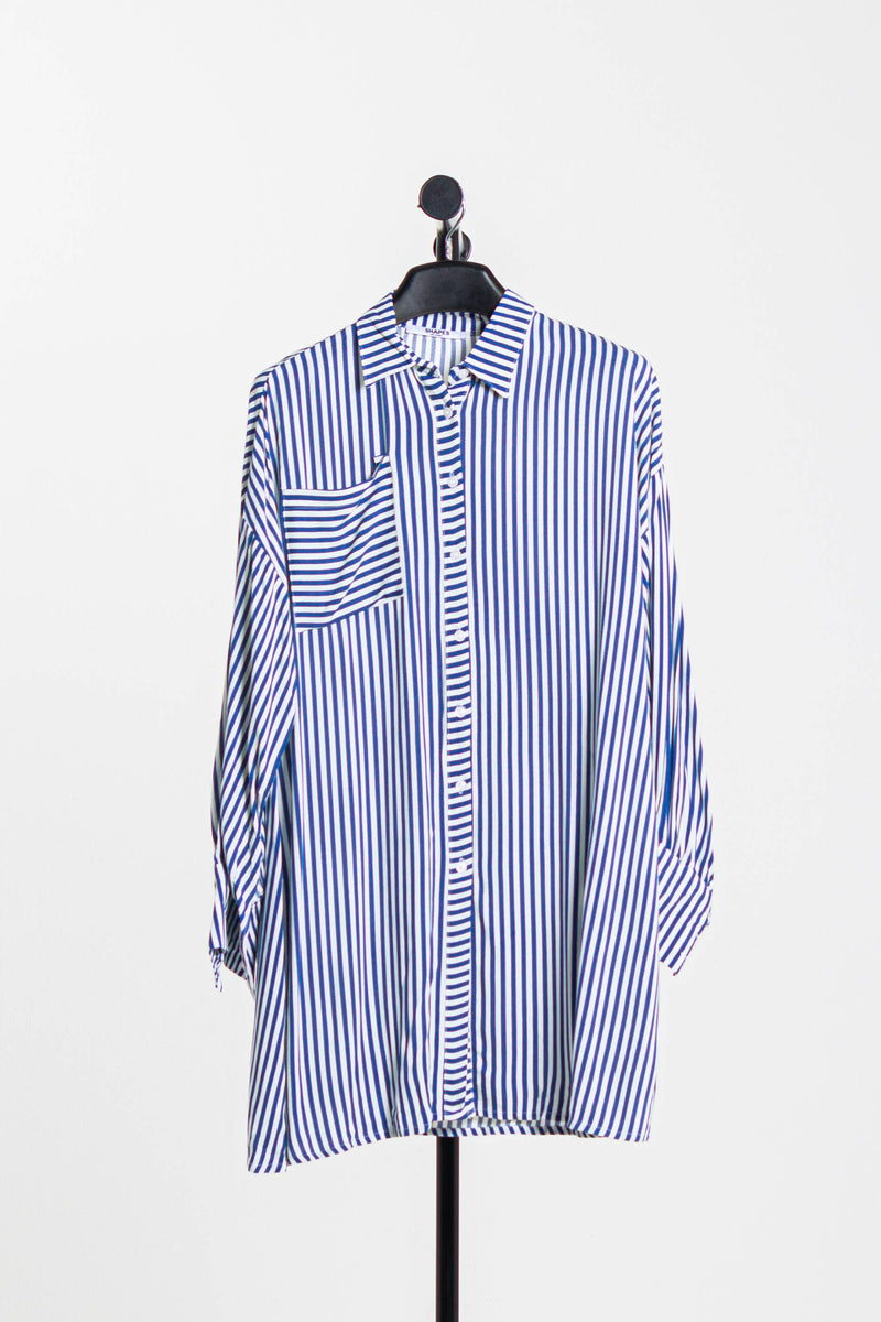 STRIPED BLETED LONG TOP