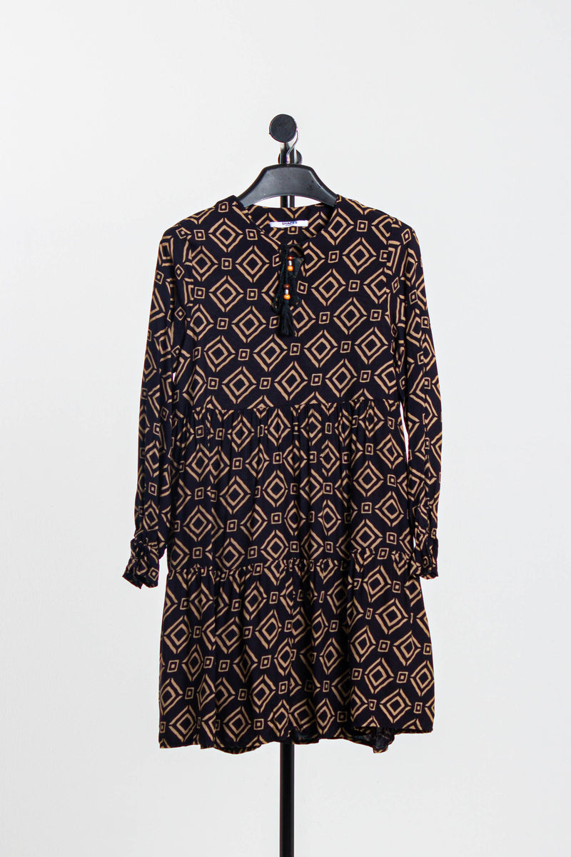 PRINTED LONGLINE BLOUSE