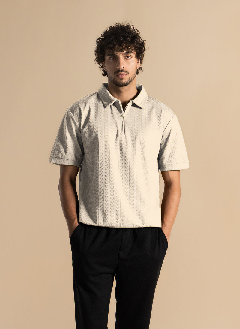 TEXTURED POLO SHIRT