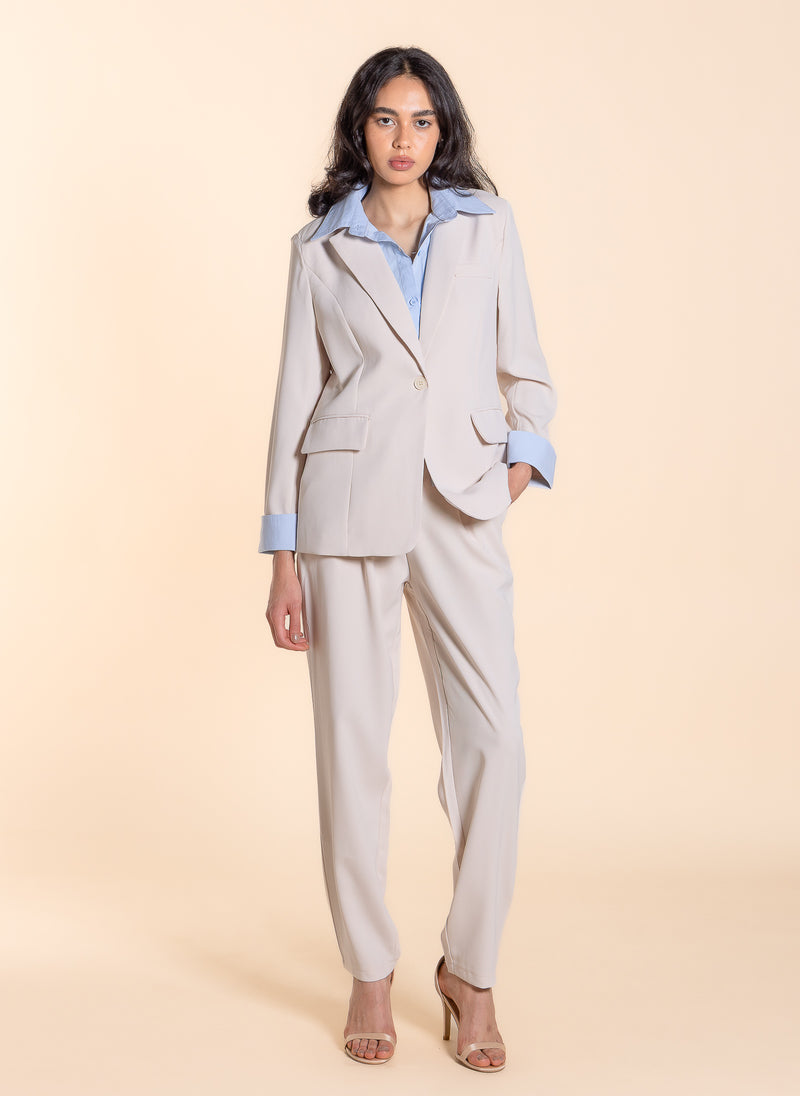DETAILED BLAZER SET WITH PANT