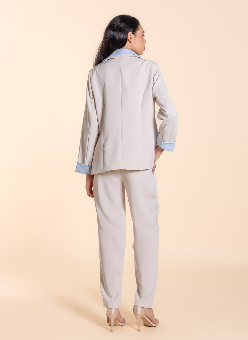 DETAILED BLAZER SET WITH PANT