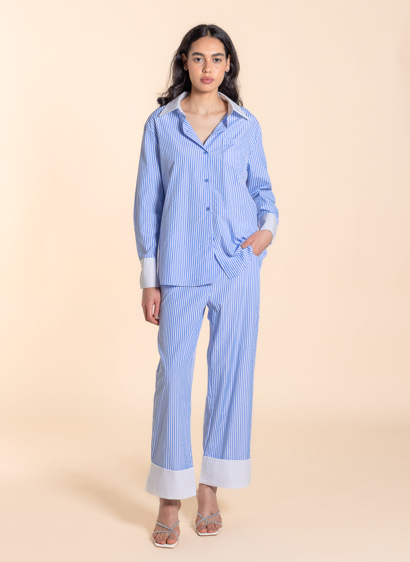 STRIPED SHIRT SET