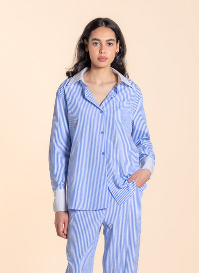 STRIPED SHIRT SET