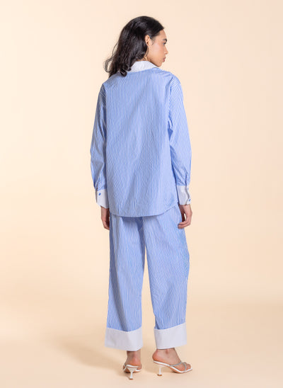 STRIPED SHIRT SET