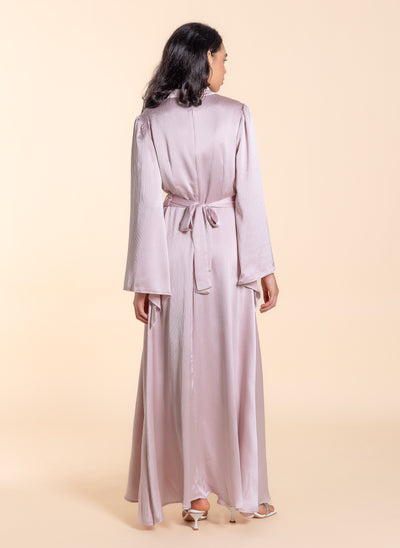 DETAILED SATIN MAXI DRESS
