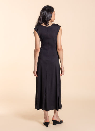 LACE DETAIL MIDI DRESS