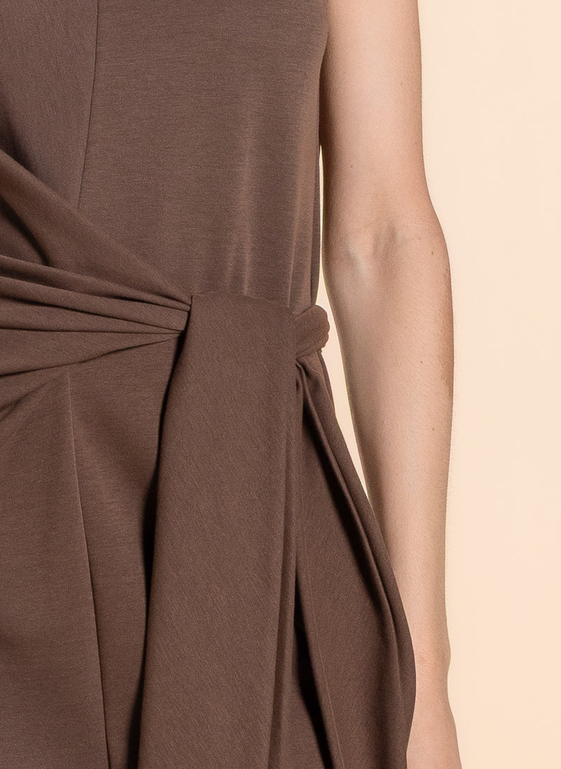 WASIT TIE MIDI DRESS