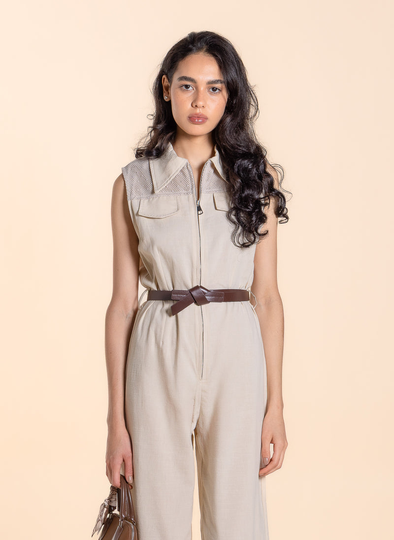 DETAILED JUMPSUIT WITH BELT