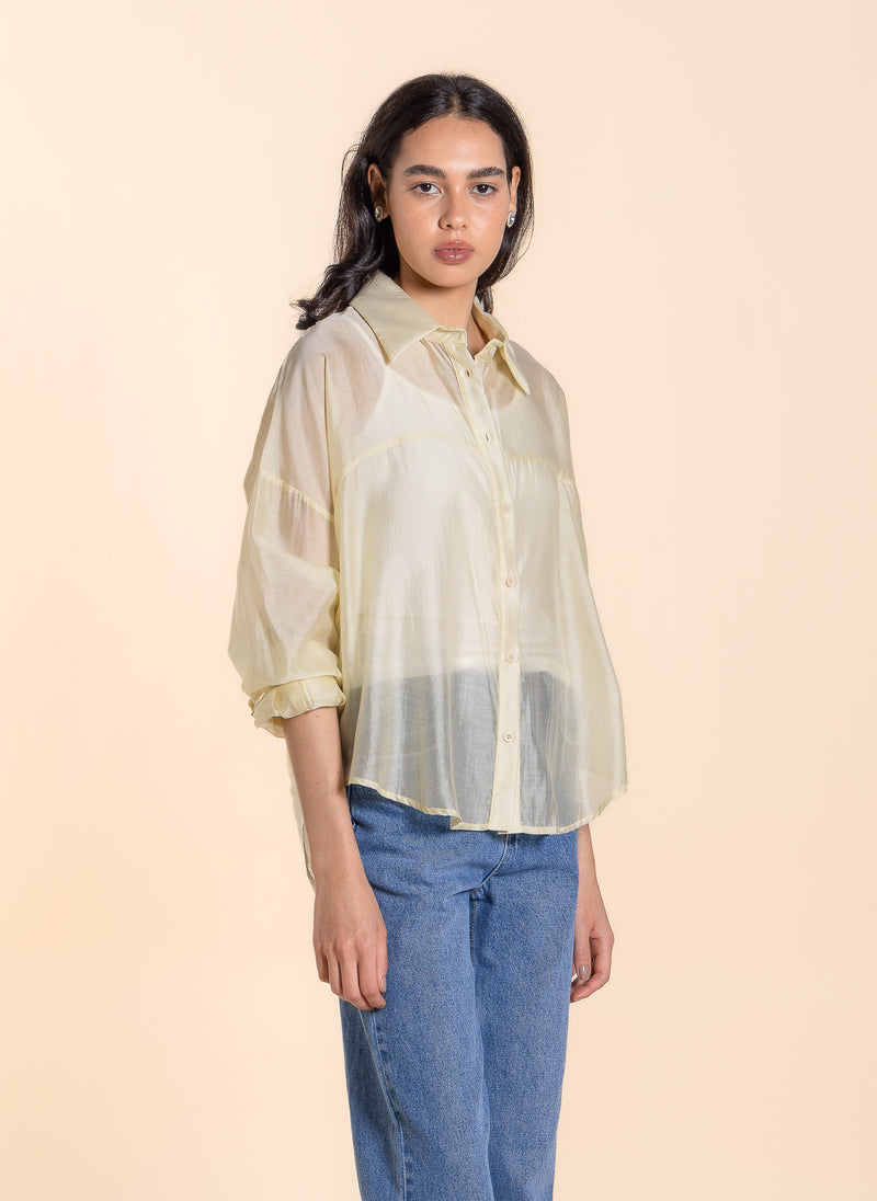 LIGHTWEIGHT RELAXED FIT SHEER SHIRT