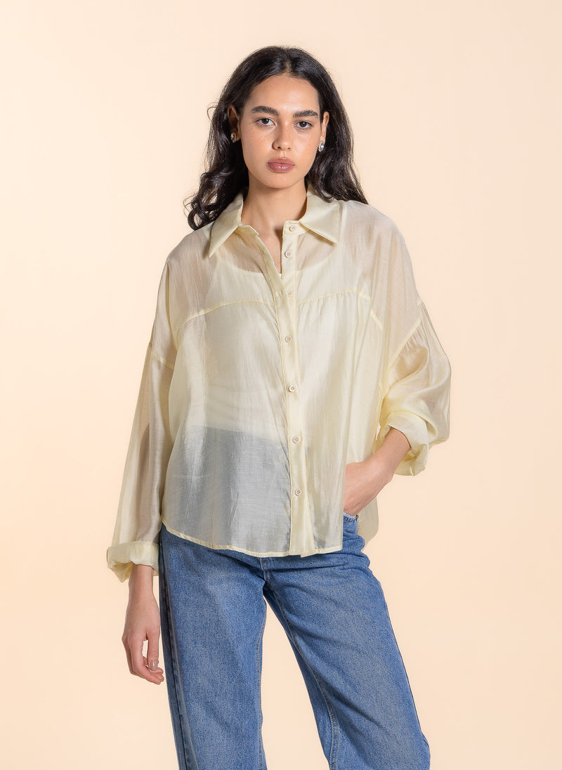 LIGHTWEIGHT RELAXED FIT SHEER SHIRT