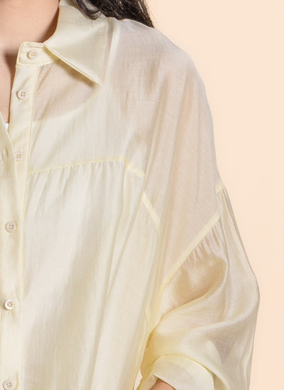LIGHTWEIGHT RELAXED FIT SHEER SHIRT