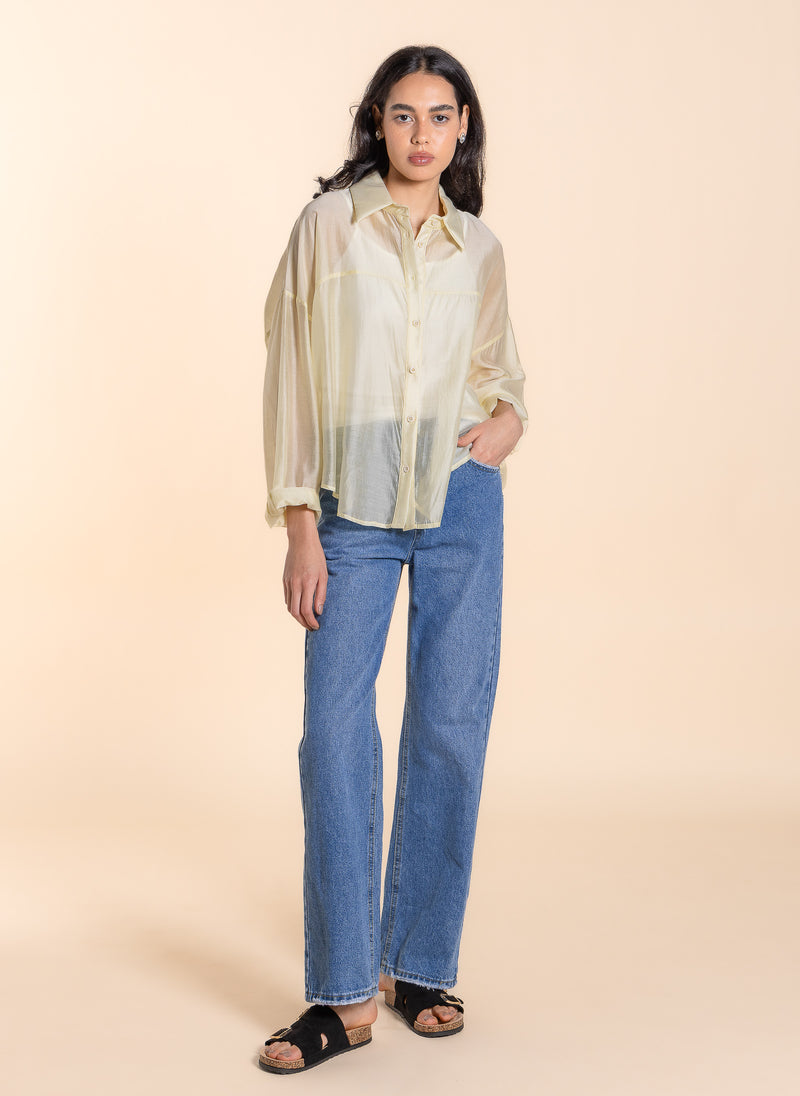 LIGHTWEIGHT RELAXED FIT SHEER SHIRT