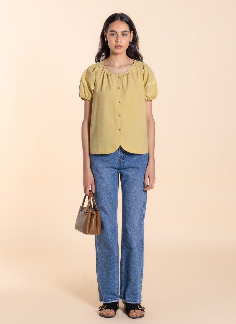 LACE DETAILED COTTON TOP