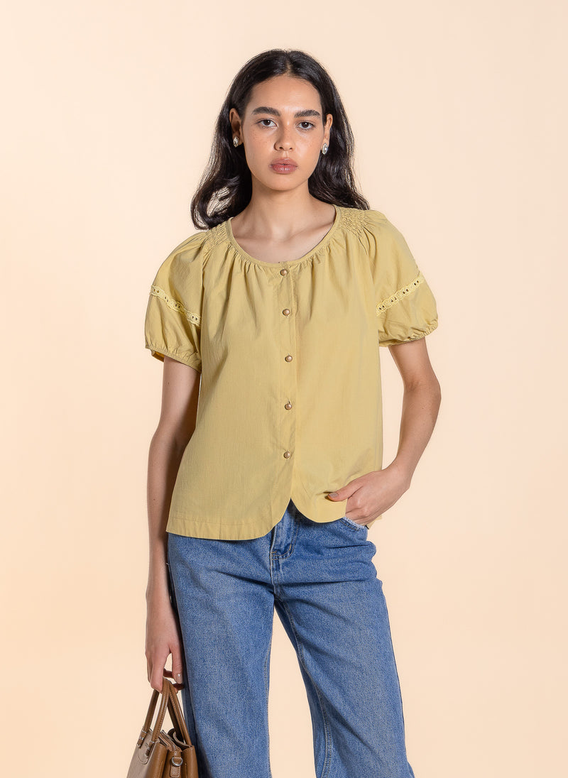 LACE DETAILED COTTON TOP