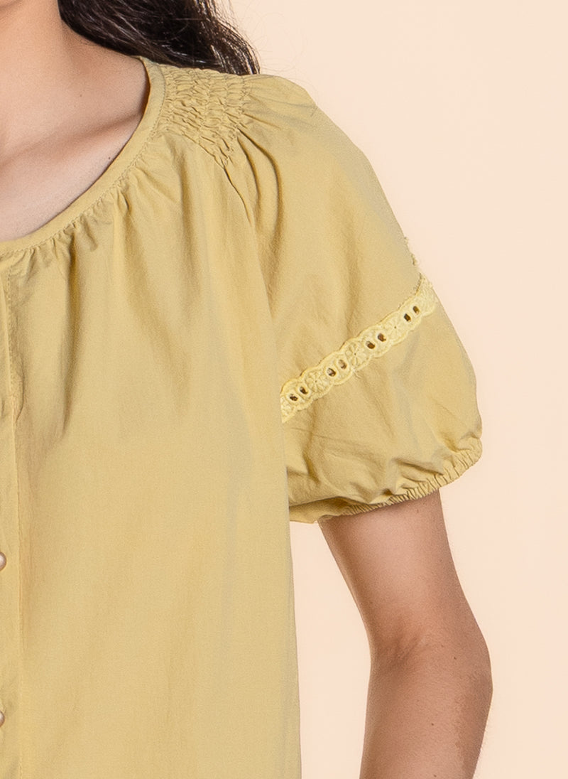 LACE DETAILED COTTON TOP