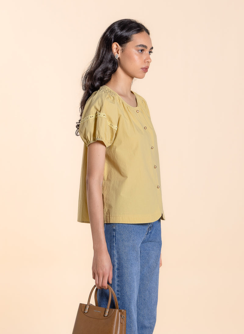 LACE DETAILED COTTON TOP