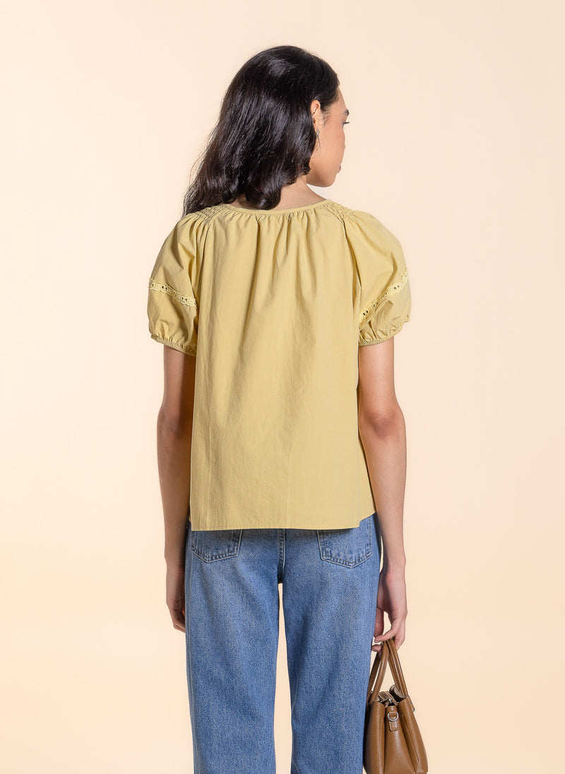 LACE DETAILED COTTON TOP
