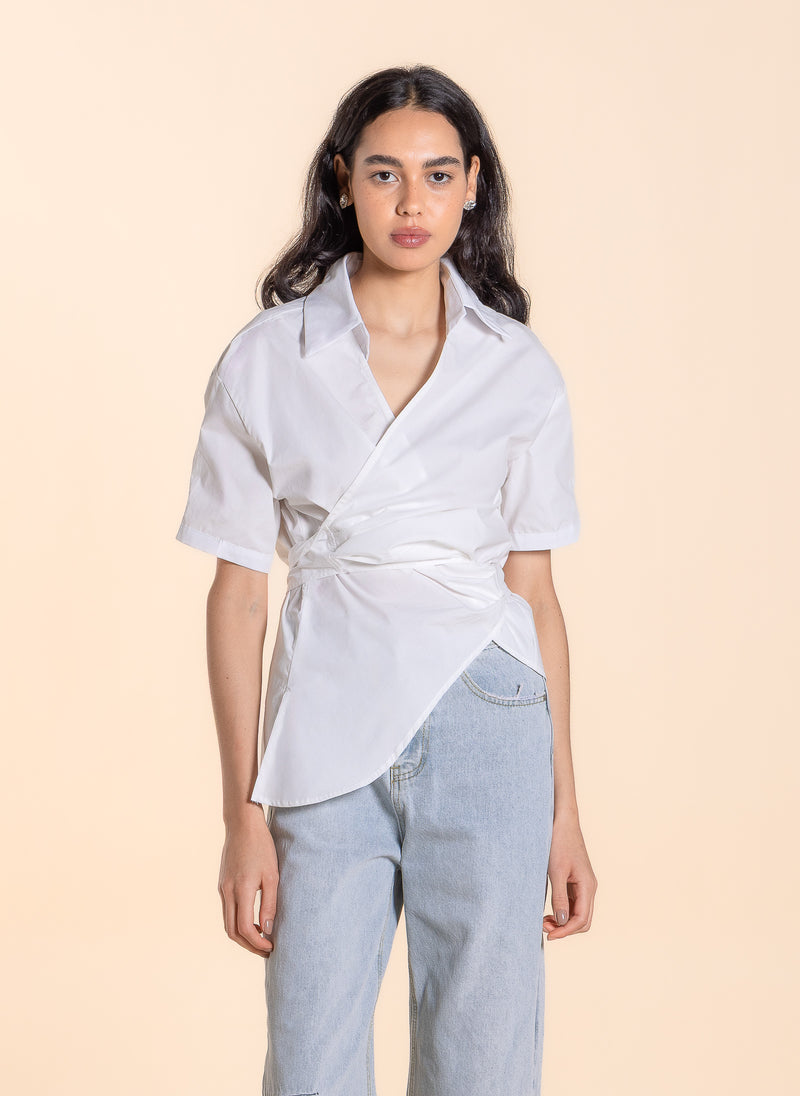 WRAPPED ASYMMETRICAL SHIRT