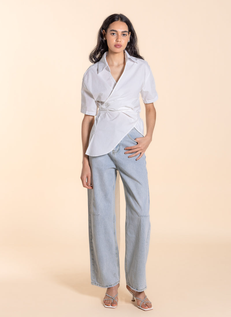 WRAPPED ASYMMETRICAL SHIRT