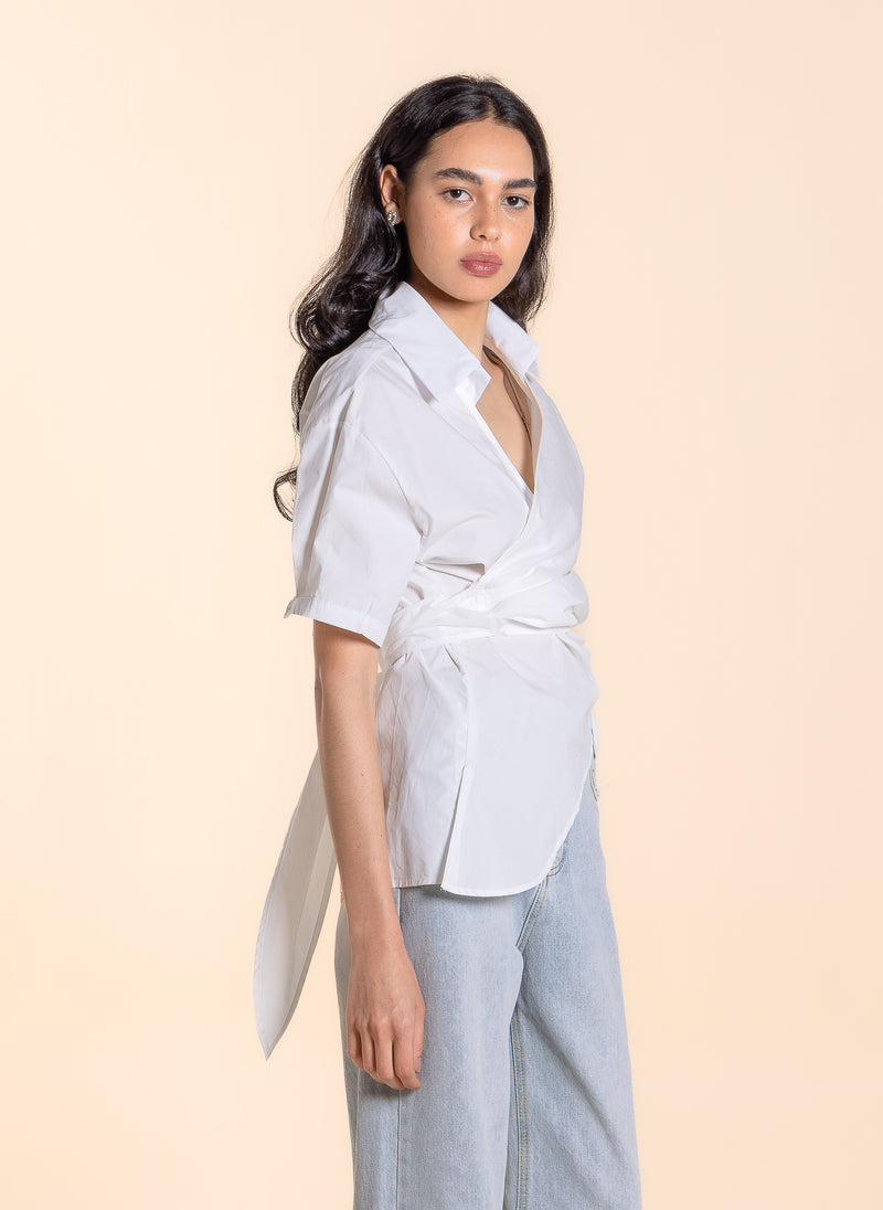 WRAPPED ASYMMETRICAL SHIRT