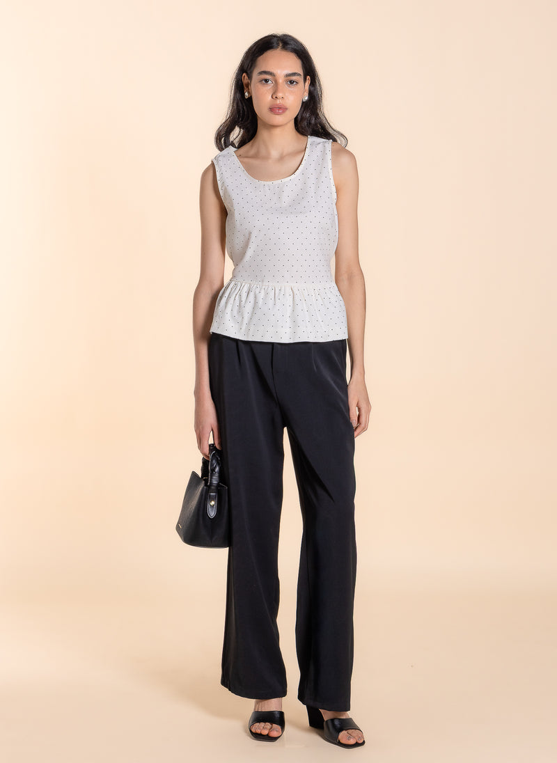 POLKA DOTS BACK-TIE TOP