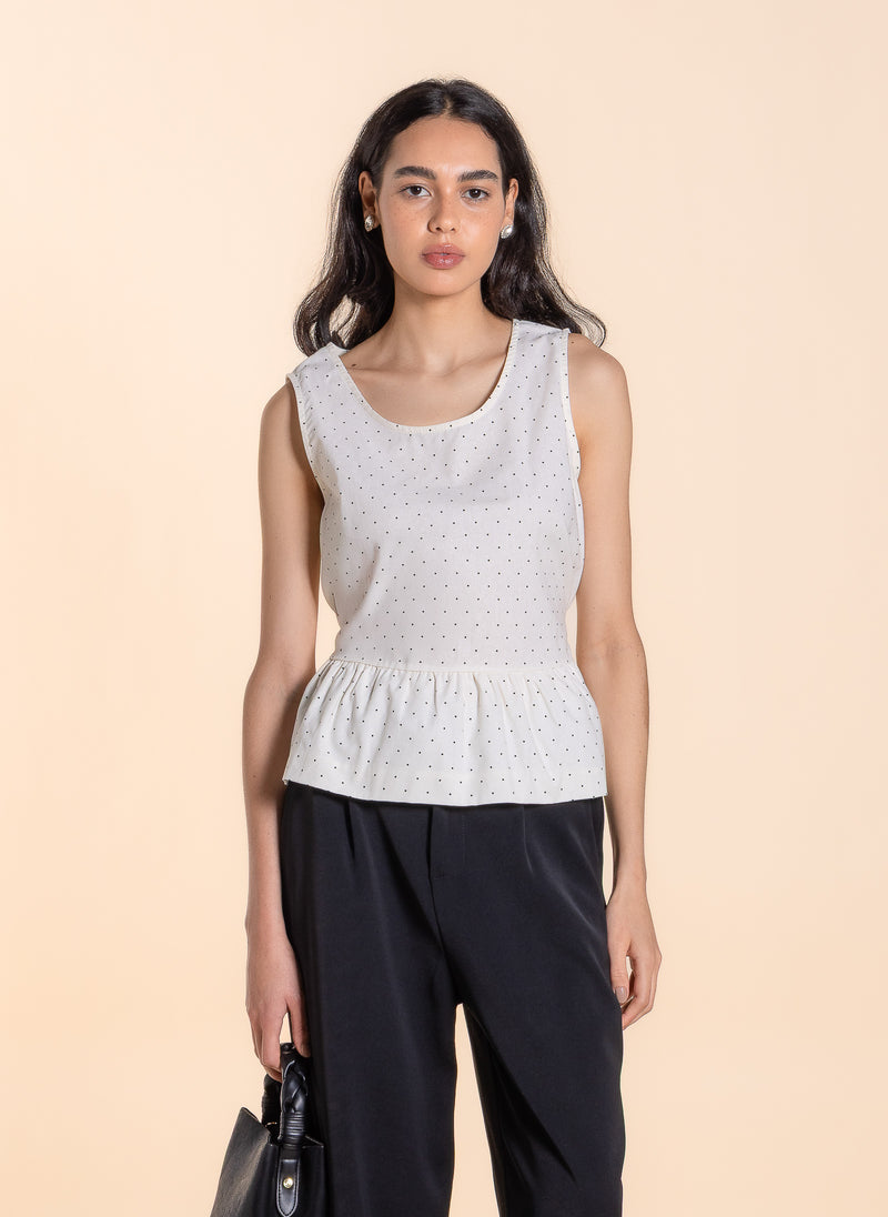 POLKA DOTS BACK-TIE TOP