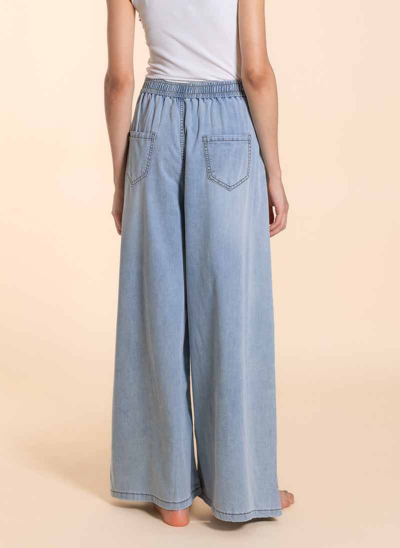 LIGHTWEIGHT WIDE-LEG JEANS