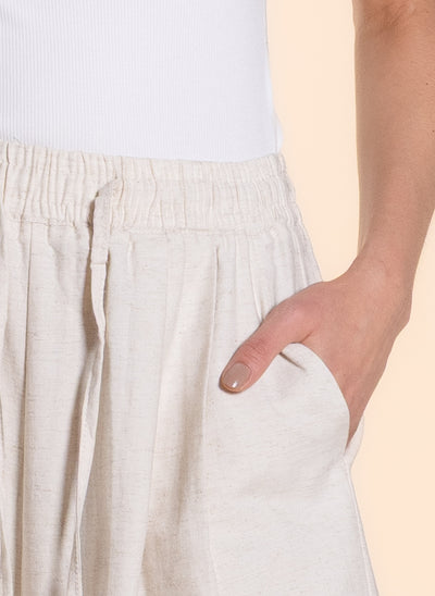 LINEN BLEND COMFORT SHORTS