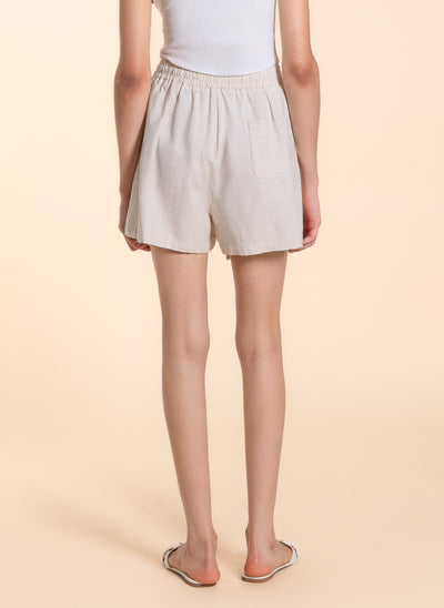 LINEN BLEND COMFORT SHORTS