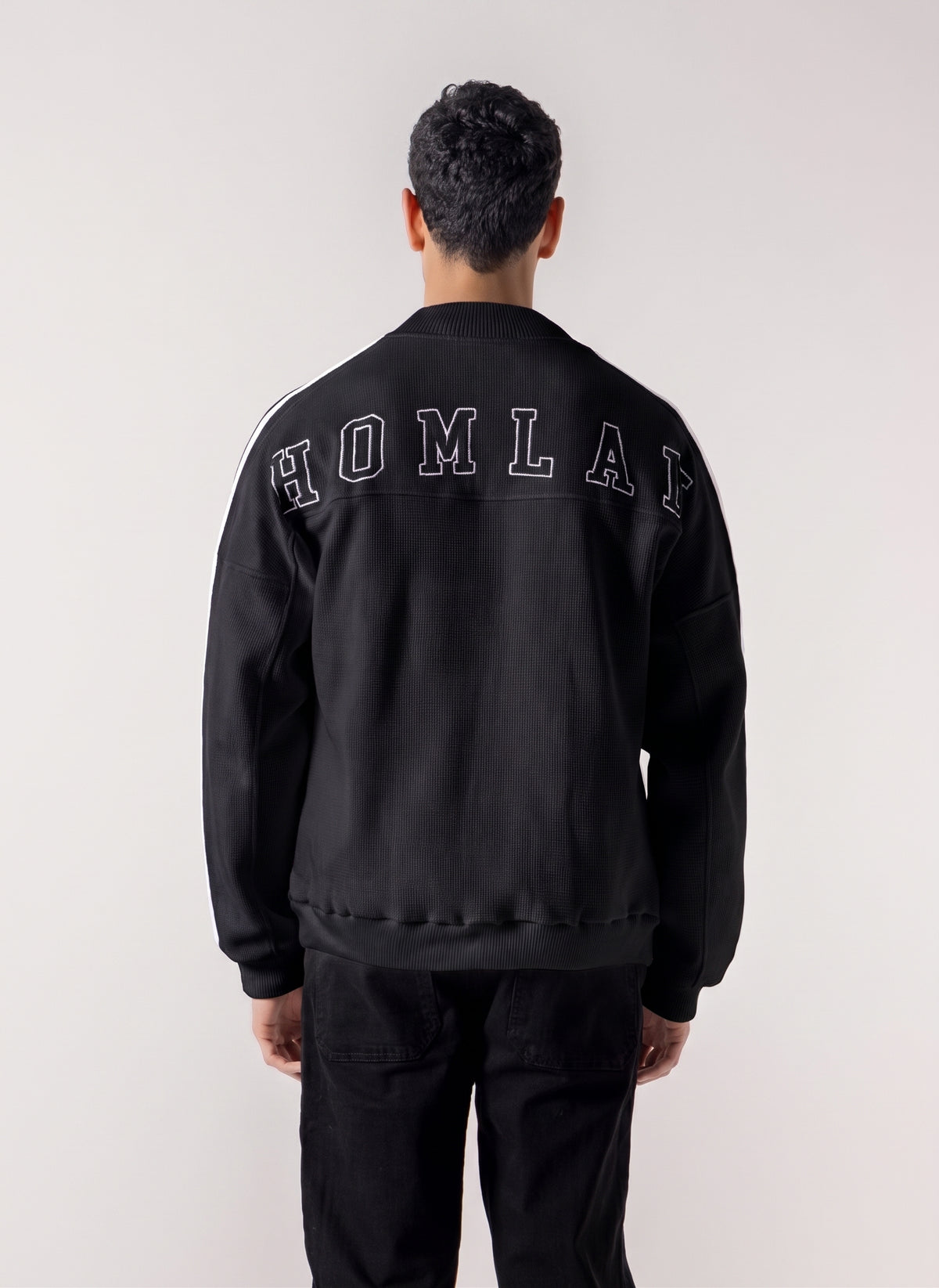 EMBROIDERED VARISITY BOMBER JACKET
