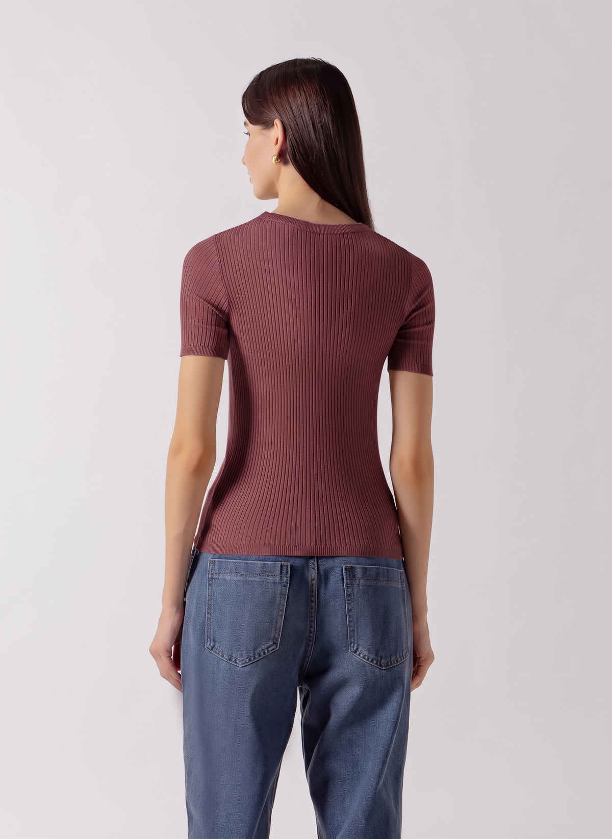 RIBBED KNIT TEE