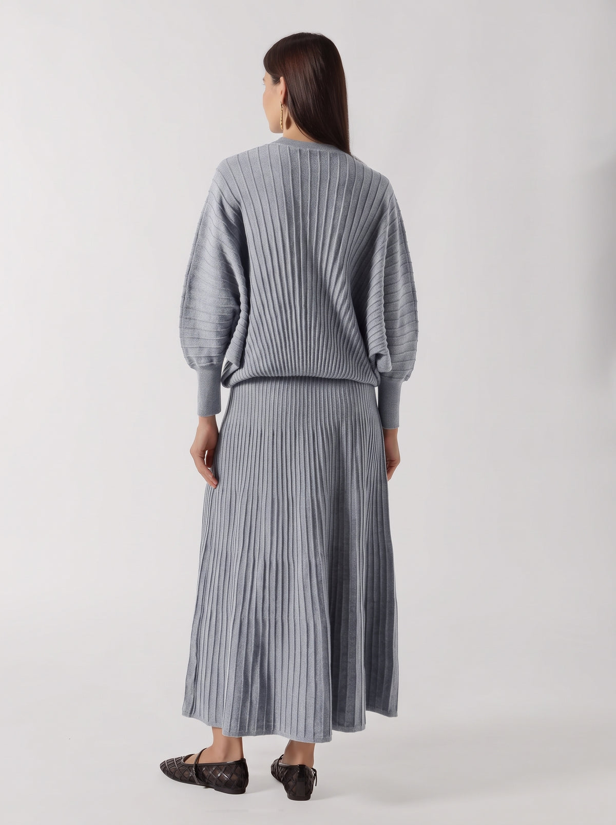 RIBBED CASHMERE BLEND SWEATER SET