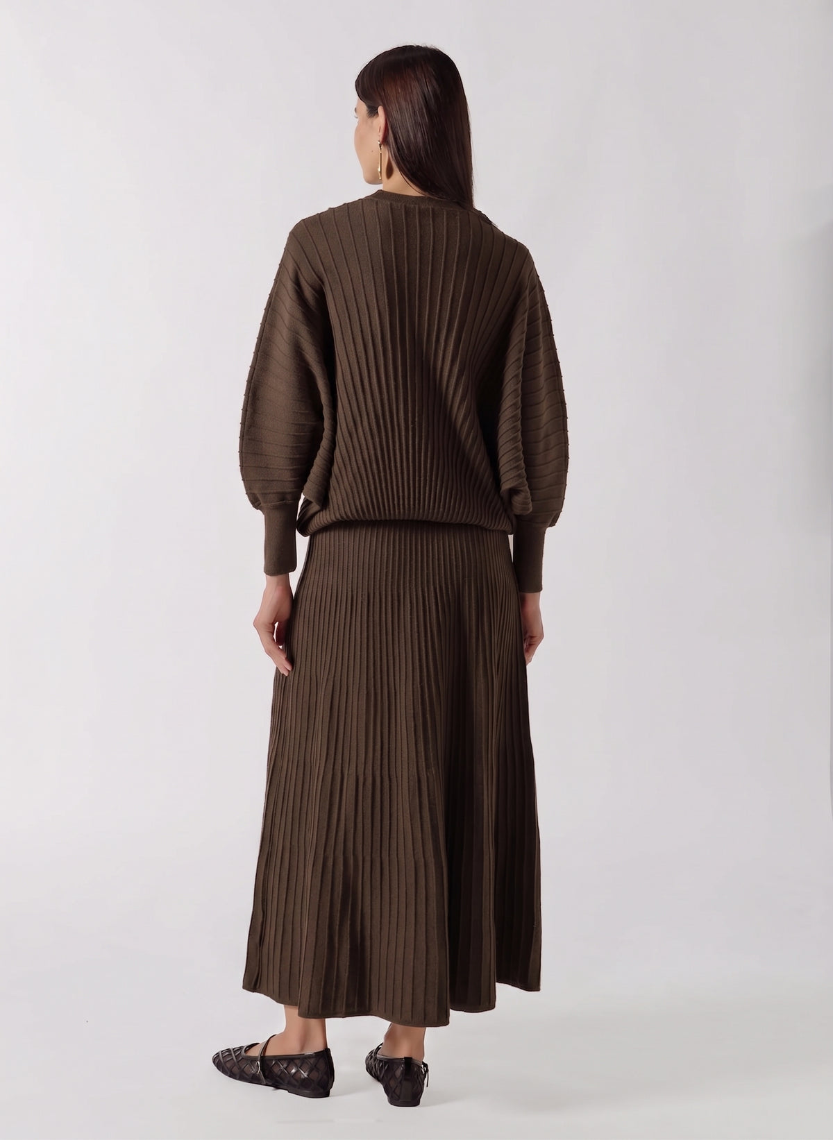 RIBBED CASHMERE BLEND SWEATER SET